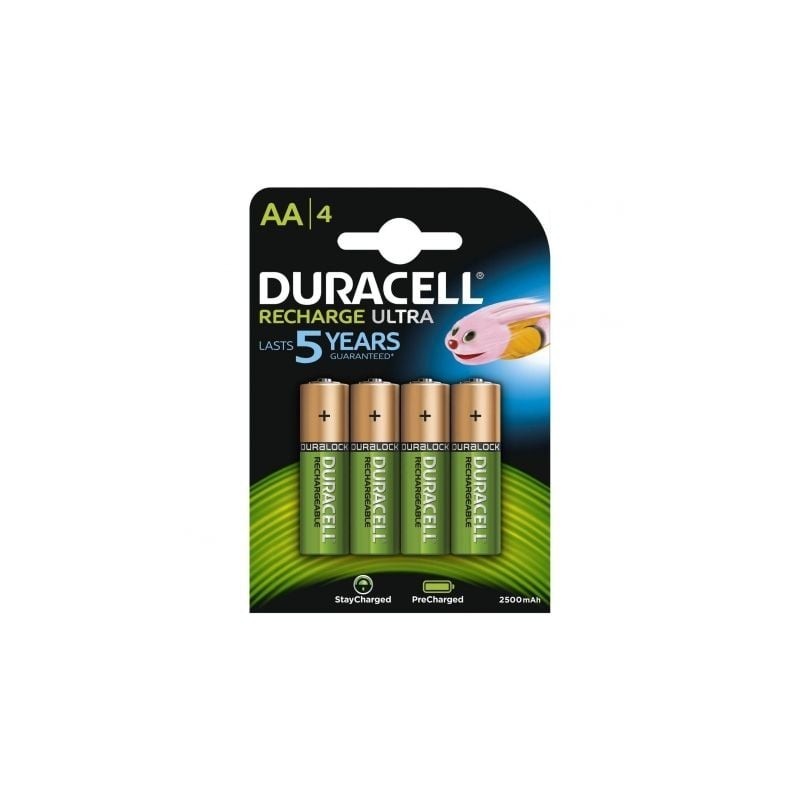 Pack de 4 Pilas AA Duracell HR06-P- 1.2V- Recargables