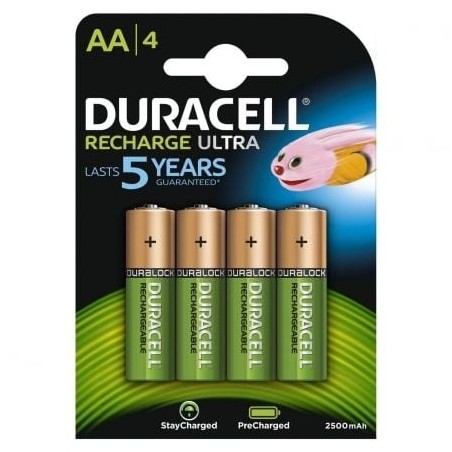 Pack de 4 Pilas AA Duracell HR06-P- 1.2V- Recargables