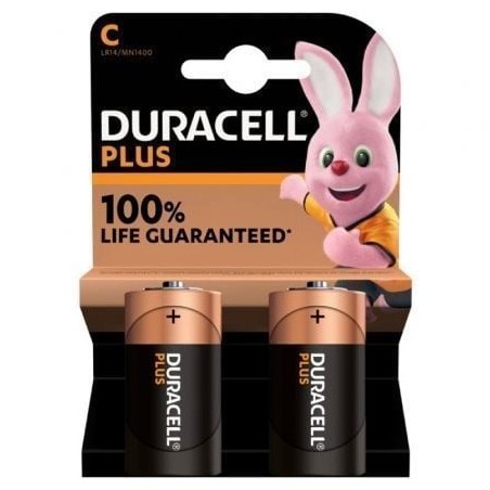 Pack de 2 Pilas C Duracell  LR14- 1.5V- Alcalinas