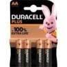 Pack de 4 Pilas AA Duracell Plus Extra Life LR6- 1.5V- Alcalinas