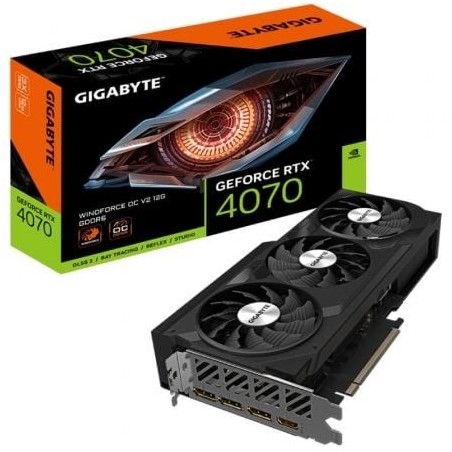 Tarjeta Gráfica Gigabyte GeForce RTX 4070 WindForce OC V2 12G- 12GB GDDR6