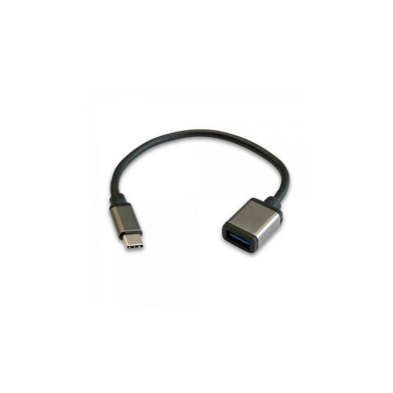 Cable USB 2.0 Tipo-C 3GO C136- USB Tipo-C Macho - USB Hembra- 20cm- Negro