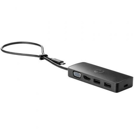 Docking USB 3.0 Tipo-C HP USB-C Travel G2- 2xUSB- 1xHDMI- 1xVGA- Negro