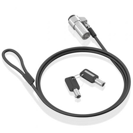 Cable de Seguridad Tipo NANO para Portátiles Aisens ASLK-D45K06-BK- 1.5m