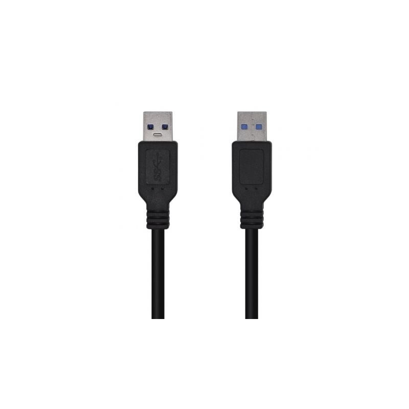 Cable USB 3.0 Aisens A105-0446- USB Macho - USB Macho- 1m- Negro