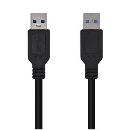 Cable USB 3.0 Aisens A105-0447- USB Macho - USB Macho- 2m- Negro