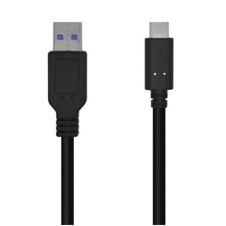 Cable USB 3.1 Tipo-C Aisens A107-0450- USB Tipo-C Macho - USB Macho- 1.5m- Negro