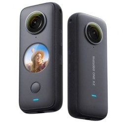 Cámara Digital Deportiva Insta360 One X2- 5.7K- Ángulo de visión 360º- Negra