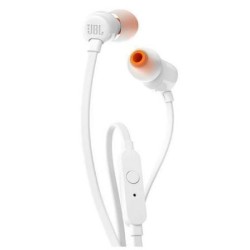 Auriculares Intrauditivos JBL Tune 110- con Micrófono- Jack 3.5- Blancos