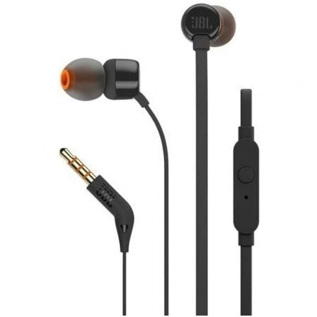 Auriculares Intrauditivos JBL Tune 160- con Micrófono- Jack 3.5- Negros