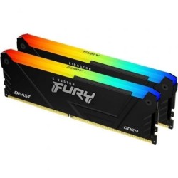 Memoria RAM Kingston FURY Beast RGB 2 x 8GB- DDR4- 3200MHz- 1.35V- CL16- DIMM