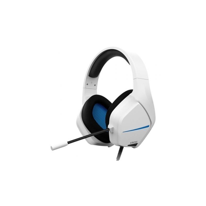 Auriculares Gaming con Micrófono Krom Kopa Move- Jack 3.5- Blancos