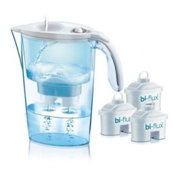 Pack Jarra Filtrante Laica Stream Line- 2.3L- Blanca- Jarra + 3 Filtros BI-FLUX