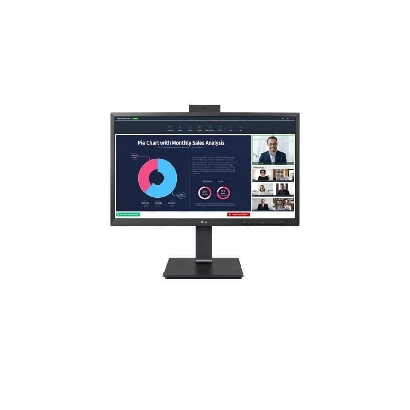 Monitor Profesional LG 24BP75CP-B 23.8'- Full HD- Webcam- Multimedia- Regulable en altura- Negro