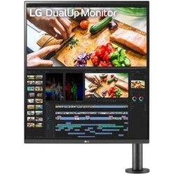 Monitor Profesional LG DualUp Ergo 28MQ780-B 27.6'- SDQHD- Multimedia- Regulable en altura- Negro