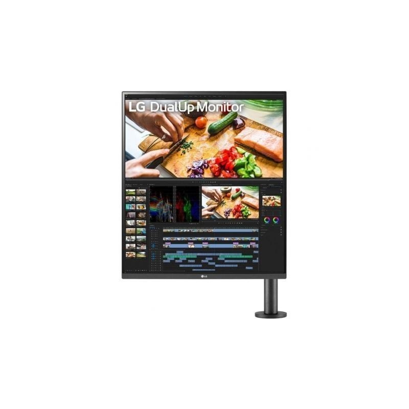 Monitor Profesional LG DualUp Ergo 28MQ780-B 27.6'- SDQHD- Multimedia- Regulable en altura- Negro
