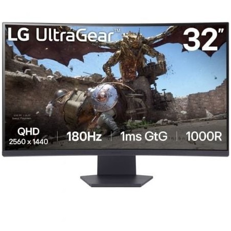 Monitor Gaming Curvo LG UltraGear 32GS60QC-B 31.5'- QHD- 1ms- 180Hz- VA- Negro