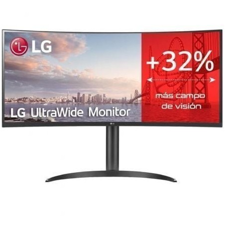 Monitor Profesional Ultrapanorámico Curvo LG 34WQ75C-B 34'- WQHD- Multimedia- Regulable en altura- Negro