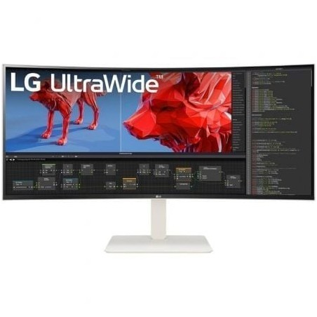 Monitor Profesional Ultrapanorámico Curvo LG UltraWide 38WR85QC-W 37.5'- WQHD+- Multimedia- Blanco