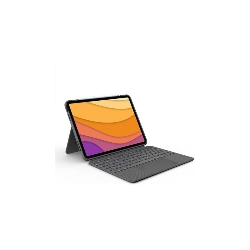 Funda con Teclado Logitech Combo Touch para Tablets Apple Ipad Air 4 Gen 2020 de 10.9'- Gris