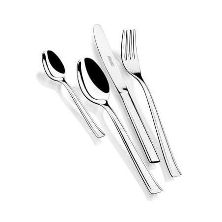 Pack 24 Cubiertos Monix M180973- 6 Cucharas + 6 Tenedores + 6 Cuchillos + 6 Cucharas Café- Acero inoxidable