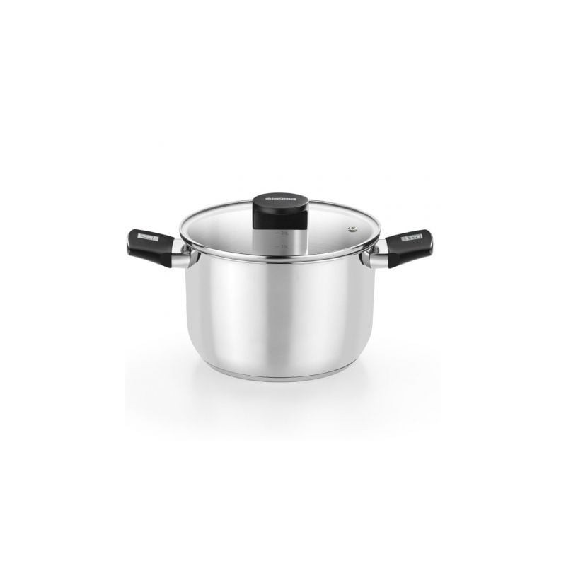 Olla Elite Inox M240220- 20cm- 4L- Acero Inoxidable- Apta para Inducción