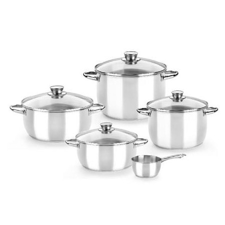 Pack 5 Piezas Menaje Monix M450066- Acero Inoxidable