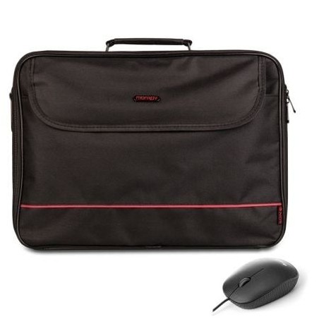 Maletín + Ratón Monray Bureau Kit para Portátiles hasta 16'- Negro