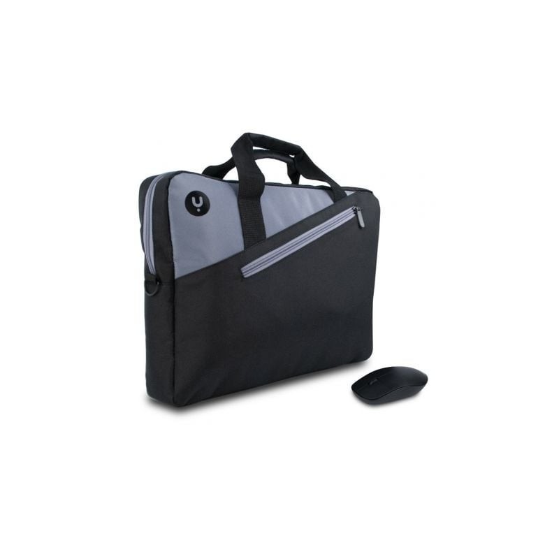 Maletín + Ratón Inalámbrico Monray Master Kit para Portátiles hasta 15.6'- Negro