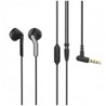 Auriculares Intrauditivos Muvit For Change MCHPH0001- con Micrófono- Jack 3.5- Negros