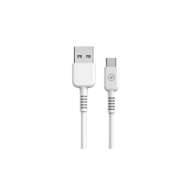 Cable USB 2.0 Tipo-C Muvit For Change MCUSC0003- USB Tipo-C Macho - USB Macho- Hasta 27W- 1.2m- Blanco