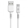 Cable USB 2.0 Tipo-C Muvit For Change MCUSC0003- USB Tipo-C Macho - USB Macho- Hasta 27W- 1.2m- Blanco