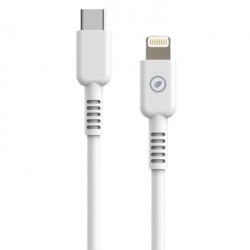 Cable USB 2.0 Tipo-C Lightning Muvit For Change MCUSC0006- USB Tipo-C Macho - Lightning- Hasta 27W- 1.2m- Blanco