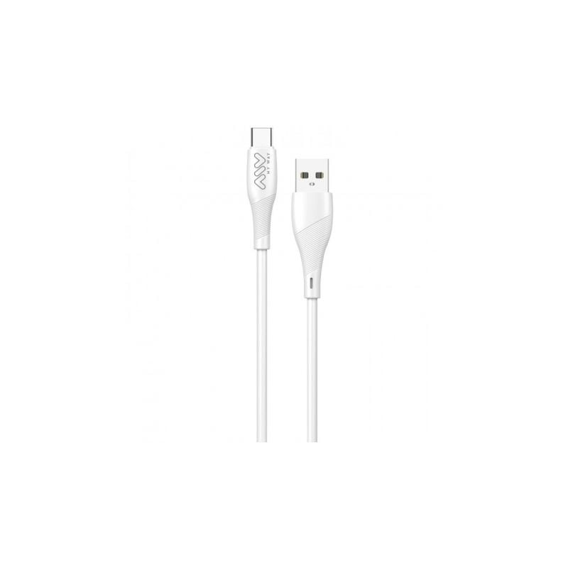 Cable USB 2.0 Tipo-C Myway MWUSC0019- USB Macho - USB Tipo-C Macho- 1m- Blanco