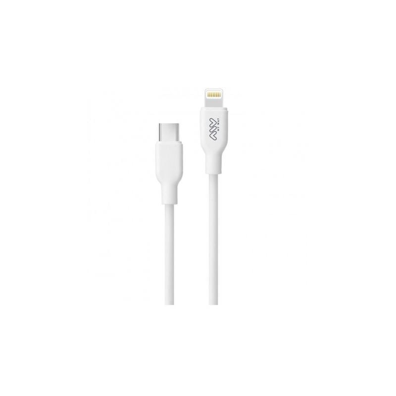 Cable USB 2.0 Tipo-C Lightning Myway MWUSC0023- USB Tipo-C Macho - Lightning Macho- 1m- Blanco
