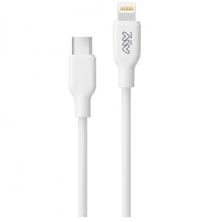 Cable USB 2.0 Tipo-C Lightning Myway MWUSC0023- USB Tipo-C Macho - Lightning Macho- 1m- Blanco