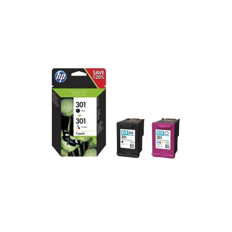 Cartucho de Tinta Original HP nº301 Multipack- Negro- Tricolor